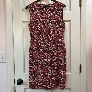 NIC+ZOE Sleeveless Gathered Waist Colorful Geometric Print Dress - Size Medium